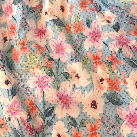 Ulla Popken Von Landen Dot Floral Print A-Line Dress Sz 20 Collared 3/4 Sleeves - Picture 8 of 12